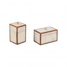 Maitland-Smith 8108-11 - Blakely Box, Set of 2, Cream, 7"W 8108-11