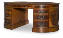 Maitland-Smith 8116-55 - Map Partner's Desk, Aged Regency Mahogany, 71"W 8116-55