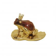 Maitland-Smith 8126-13 - Frog Prince Clock, Cast Brass, Red, 6"W 8126-13