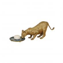 Maitland-Smith 8148-12 - Lion Soap Dish, Cast Brass, Blue, 20"W 8148-12