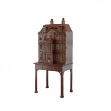 Maitland-Smith 8149-51 - Dollhouse Bar Cabinet, Mahogany, Brass Accents, 34"W 8149-51