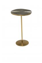 Maitland-Smith 8166-30 - Textured Accent Table, Brass, Polished Aluminum Top, 13"W 8166-30