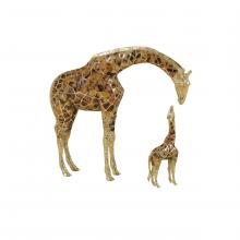 Maitland-Smith 8180-10 - Mother's Pride Giraffes Sculpture, Set of 2, Cast Brass, 15"W 8180-10