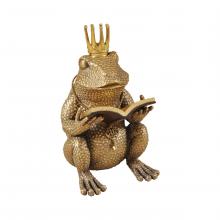 Maitland-Smith 8234-10 - King Frog Sculpture, Cast Brass, 6"W 8234-10