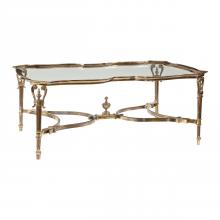 Maitland-Smith 8264-32 - Venice Cocktail Table, Cast Brass, Glass Top, 56"W 8264-32