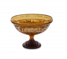 Maitland-Smith 8358-21 - Hekte Bowl, Amber , Gold Leaf, 12.5"W 8358-21