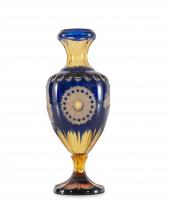 Maitland-Smith 8362-21 - Releve Vase, Blue, Gold, 13"H 8362-21