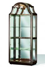 Maitland-Smith 88-0109 - Bolero Display Cabinet, Bombay Beech Wood, Polished Nickel, Tempered Glass Doors, 40"W 88-0109