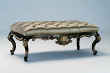 Maitland-Smith 88-0148 - Piazza San Marco Bench, Old World Orleans Brown, Versailles Trim, 57"W 88-0148