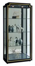 Maitland-Smith 88-0209 - Lyric Display Cabinet, 2-Light, LED-Integrated, Black, Satin Brass Trim, 40"W 88-0209