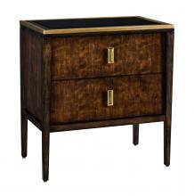 Maitland-Smith 88-0312 - Lyric Nightstand, Cherry, Satin Brass Trim, 28"W 88-0312