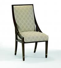 Maitland-Smith 88-0345 - Bolero Side Chair, Bombay Mahogany, Deco Topaz Upholstery, 42"H 88-0345