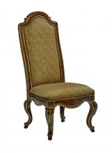 Maitland-Smith 88-0745 - Majorca Side Chair, Full Backrest, Wood, Lush Fawn Upholstery, Venetian Gold, 50"H 88-0745