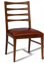 Maitland-Smith 89-0304 - Walter Side Chair, Rosewood, Light Brown Italian Buffalo Leather, 38"H 89-0304