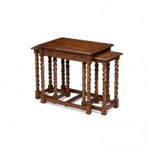 Maitland-Smith 89-0409 - Serpentine Nesting Table, Set of 3, Distressed Wood, 26"W 89-0409