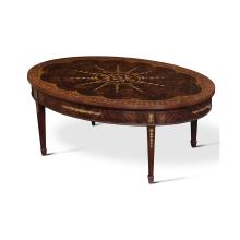 Maitland-Smith 89-0615 - Baton Cocktail Table, Mahogany, Brass Hardware, 44"W 89-0615