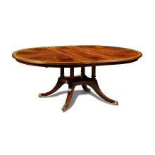 Maitland-Smith 89-0703 - Medallion Dining Table, Mahogany , Brass Casters, 60"W 89-0703