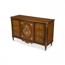 Maitland-Smith 89-0807 - Finneas Dresser, Myrtlewood, Gold & Brass Accents, 63"W 89-0807