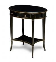 Maitland-Smith 89-1010 - Equinox Side Table, Black, Antique Gold Accents, 28"H 89-1010