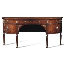 Maitland-Smith 89-1107 - Lillian Sideboard, Mahogany, Brass Lion Pulls, Brass Accents, 72"W 89-1107