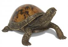 Maitland-Smith 89-1604 - Tortoise Paperweight, Brass Patina, 7.75"W 89-1604