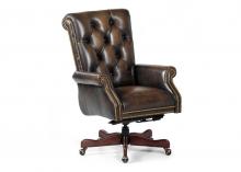 Maitland-Smith RA114ST-WIP-CAR - Kramer Office Chair, Caramel Brown Leather, 48"H RA114ST-WIP-CAR