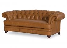 Maitland-Smith RA324-BRA-ALM - Washington Sofa, Brandy Almond Brown Leather, 90"W RA324-BRA-ALM