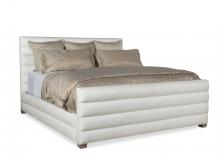 Maitland-Smith RAB1502-K-LEN-PEA - Ollie Upholstered Bed, King, Lennox Pearl White Leather, 83"W RAB1502-K-LEN-PEA