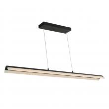 Abra Lighting 10001PN-MB-Eros - Curved Acrylic Twin Bar Pendant