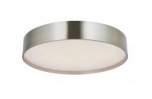 Abra Lighting 30027FM-BN-Snare - 14" 3CCK Metal Cylinder and Frosted Glass Flushmount