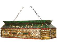 Meyda Black 102894 - 40"L Personalized Porter's Pub Oblong Pendant