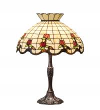 Meyda Black 104175 - 26" High Roseborder Table Lamp