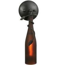 Meyda Black 104484 - 3" Wide Tuscan Vineyard Frosted Amber Wine Bottle Wall Sconce