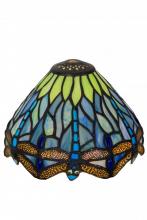 Meyda Black 10524 - 7" Wide Tiffany Hanginghead Dragonfly Shade