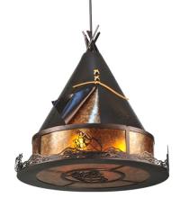 Meyda Black 106545 - 24" Wide Teepee Athabasca Personalized Pendant