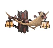 Meyda Black 106612 - 23.5" Wide Antlers Fallow Deer 2 Light Wall Sconce