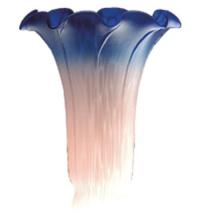 Meyda Black 10692 - 4" Wide X 6" High Pink/Blue Pond Lily Shade