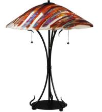 Meyda Black 108321 - 28"H Marina Fused Glass Table Lamp