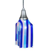 Meyda Black 108765 - 4"Sq Metro Fusion Ocean Breeze Draped Glass Mini Pendant