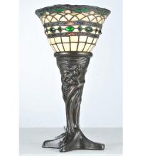 Meyda Black 108936 - 14"H Tiffany Roman Mini Lamp