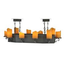 Meyda Black 109254 - 48"L Carpathian 10 LT Oblong Chandelier