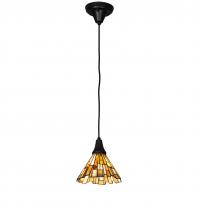 Meyda Black 109311 - 8" Wide Delta Jadestone Mini Pendant