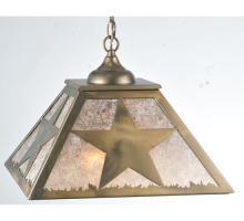 Meyda Black 109564 - 16" Square Texas Star Pendant