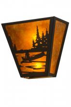 Meyda Black 109571 - 13"W Canoe At Lake Wall Sconce