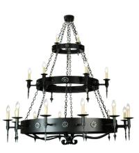 Meyda Black 110046 - 72"W Warwick 21 LT Three Tier Chandelier