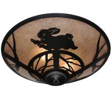 Meyda Black 110551 - 22"W Rabbit on the Loose Flushmount