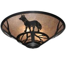 Meyda Black 110552 - 22"W Fox on the Loose Flushmount