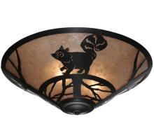 Meyda Black 110553 - 22" Wide Racoon on the Loose Flushmount