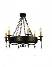 Meyda Black 111562 - 24" Wide Warwick 6 Light Chandelier