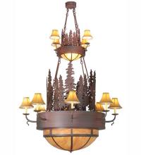 Meyda Black 111636 - 54"W Walden Pine 2 Tier Chandelier